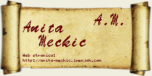 Anita Mečkić vizit kartica